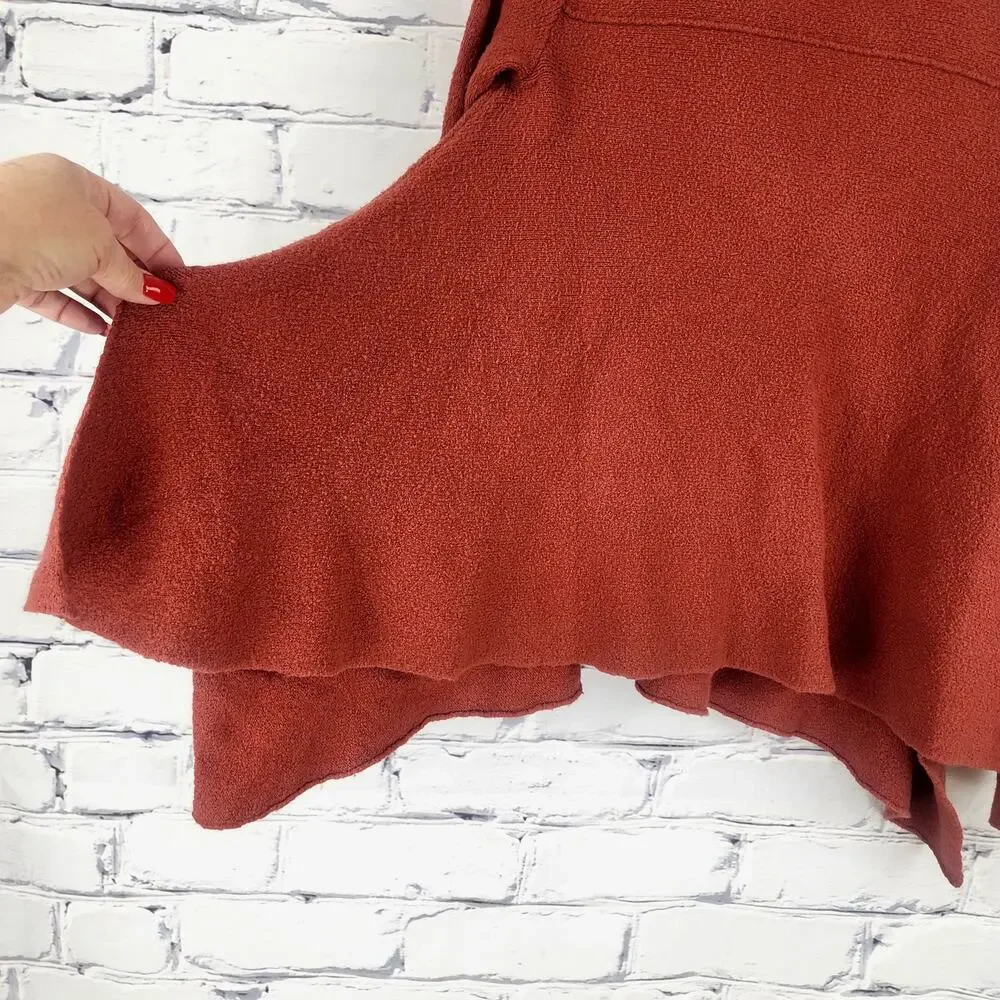 Free People Top Womens S handkerchief oversized plush comfy cozy boho lagenlook